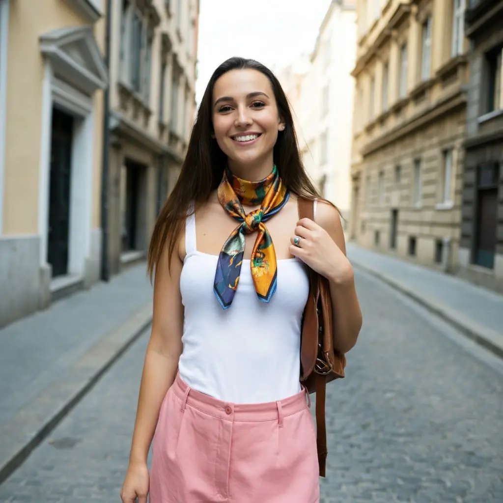 Foulard Cheveux Femme Carré Soie CONSTANCE - Coeur de Foulard