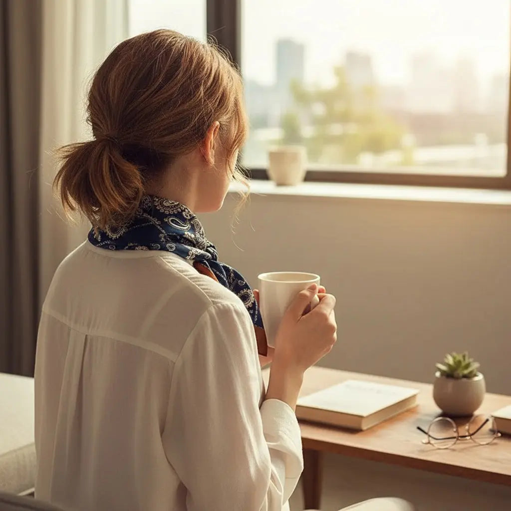 Foulard dans cheveux SARAH - Coeur de Foulard