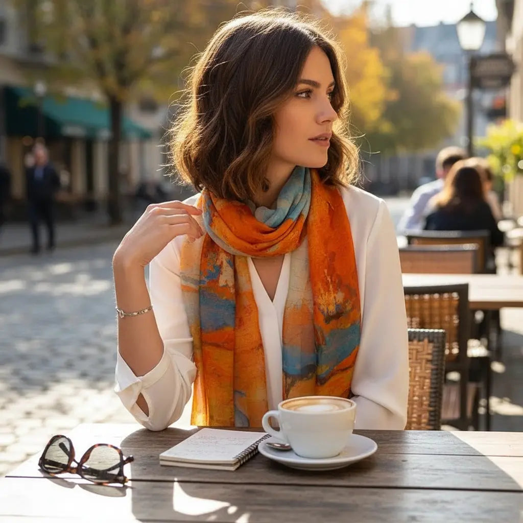 Foulard Soie - AKEMI - Coeur de Foulard