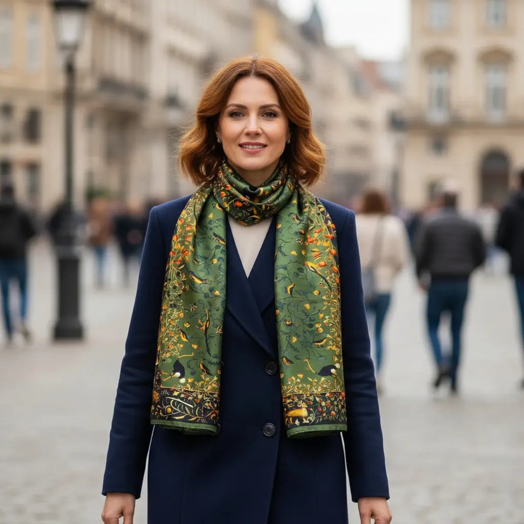 Foulard Soie - CHANDRA - Coeur de Foulard