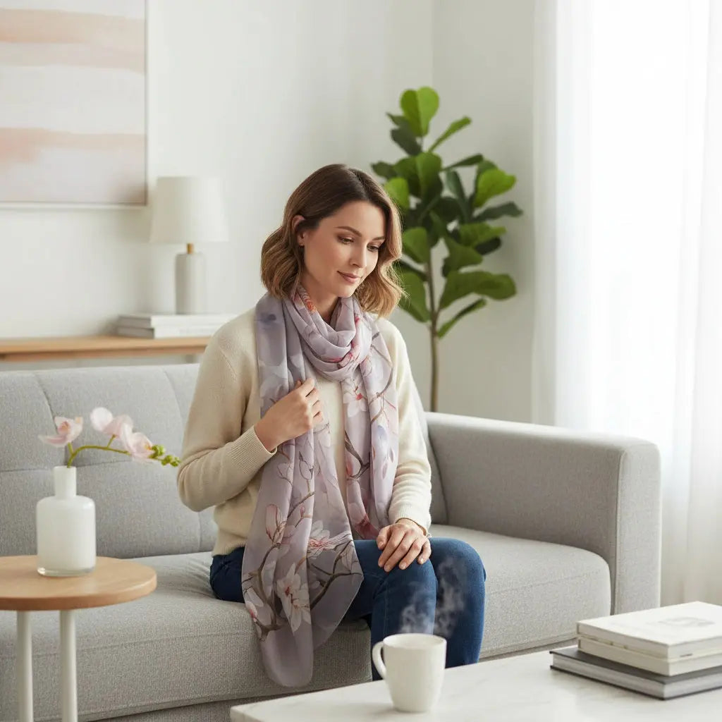 Foulard Soie - CHIHARU - Coeur de Foulard