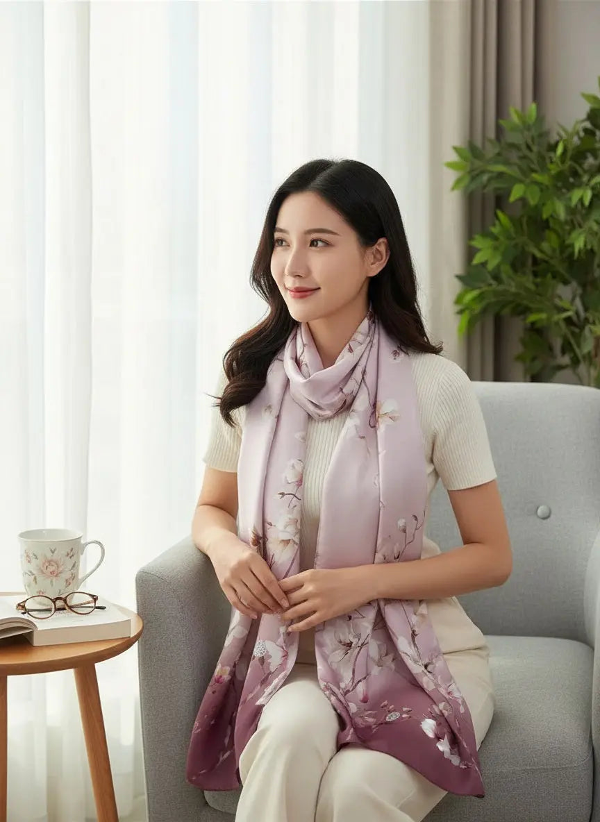 Foulard Soie - EUNMI - Coeur de Foulard