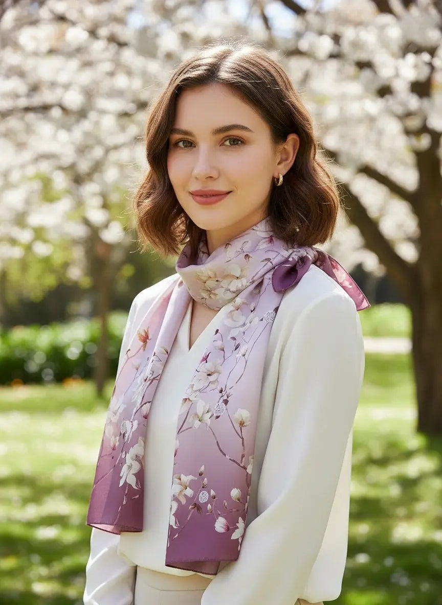 Foulard Soie - EUNMI - Coeur de Foulard