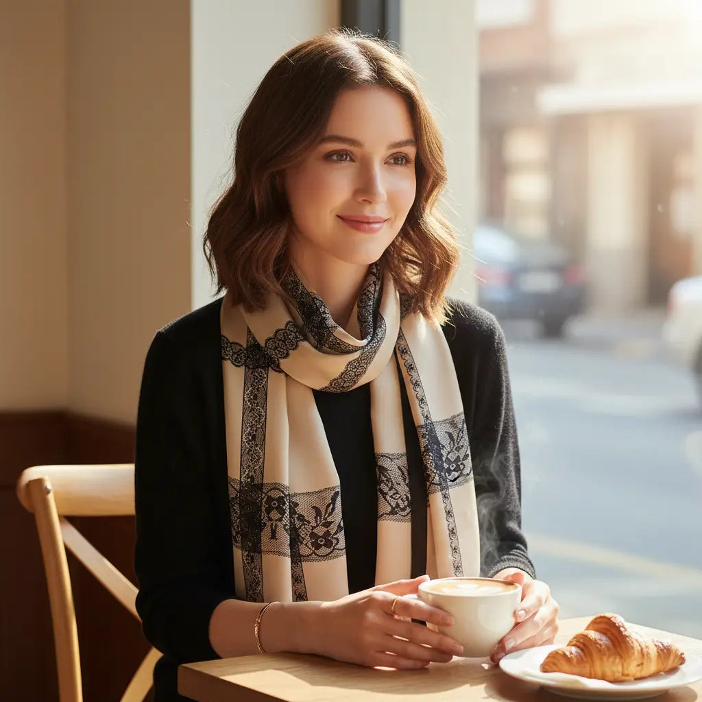 Foulard Soie Femme - ELVIRA - Coeur de Foulard
