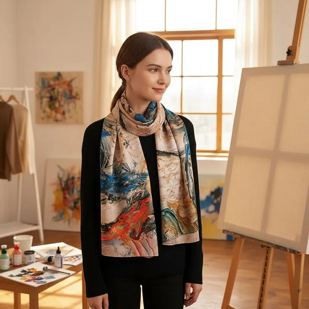 Foulard Soie Femme - ESPERANZA - Coeur de Foulard