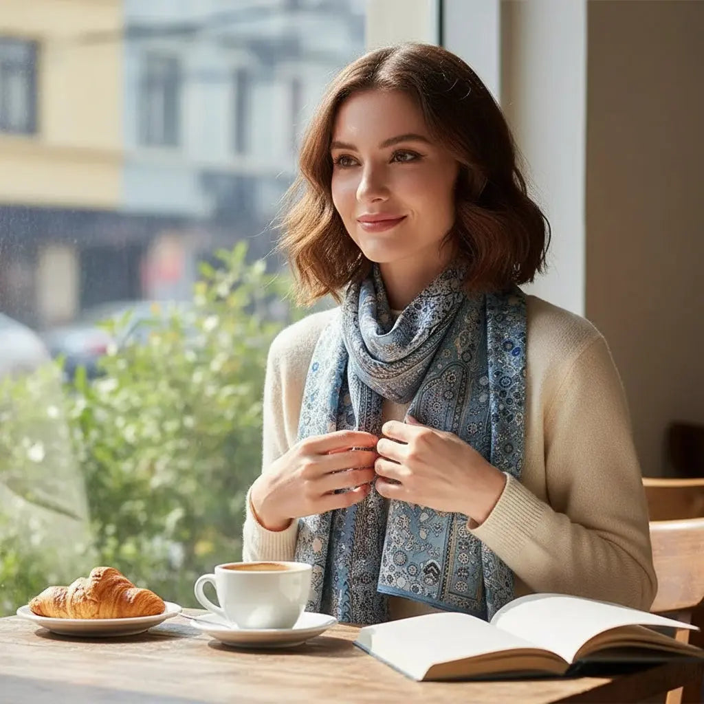 Foulard Soie Femme - ESTEFANIA - Coeur de Foulard