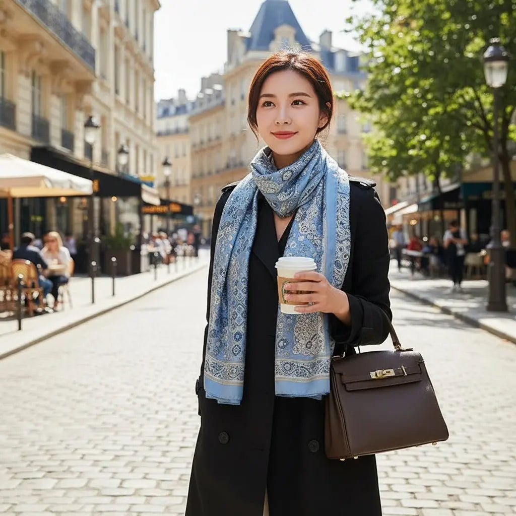 Foulard Soie Femme - ESTEFANIA - Coeur de Foulard