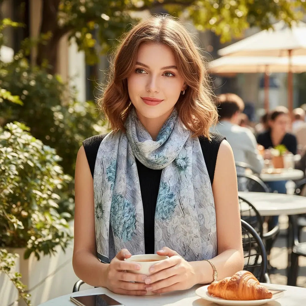 Foulard Soie Femme - ESTRELLA - Coeur de Foulard