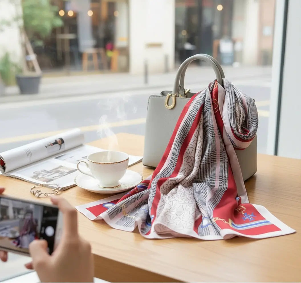 Foulard Soie Femme - FRANCISCA Coeur de Foulard