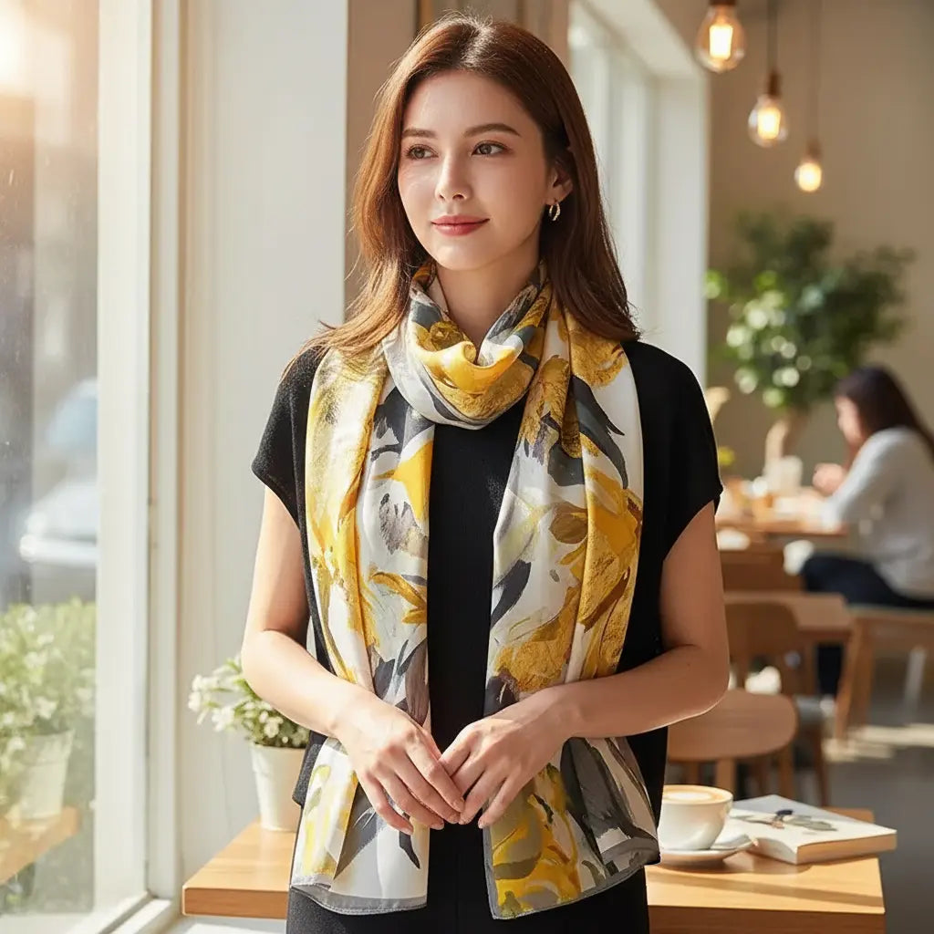 Foulard Soie Femme - GABRIELA - Coeur de Foulard
