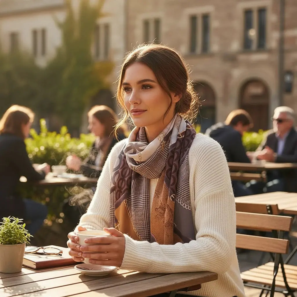 Foulard Soie Femme - ISABEL - Coeur de Foulard