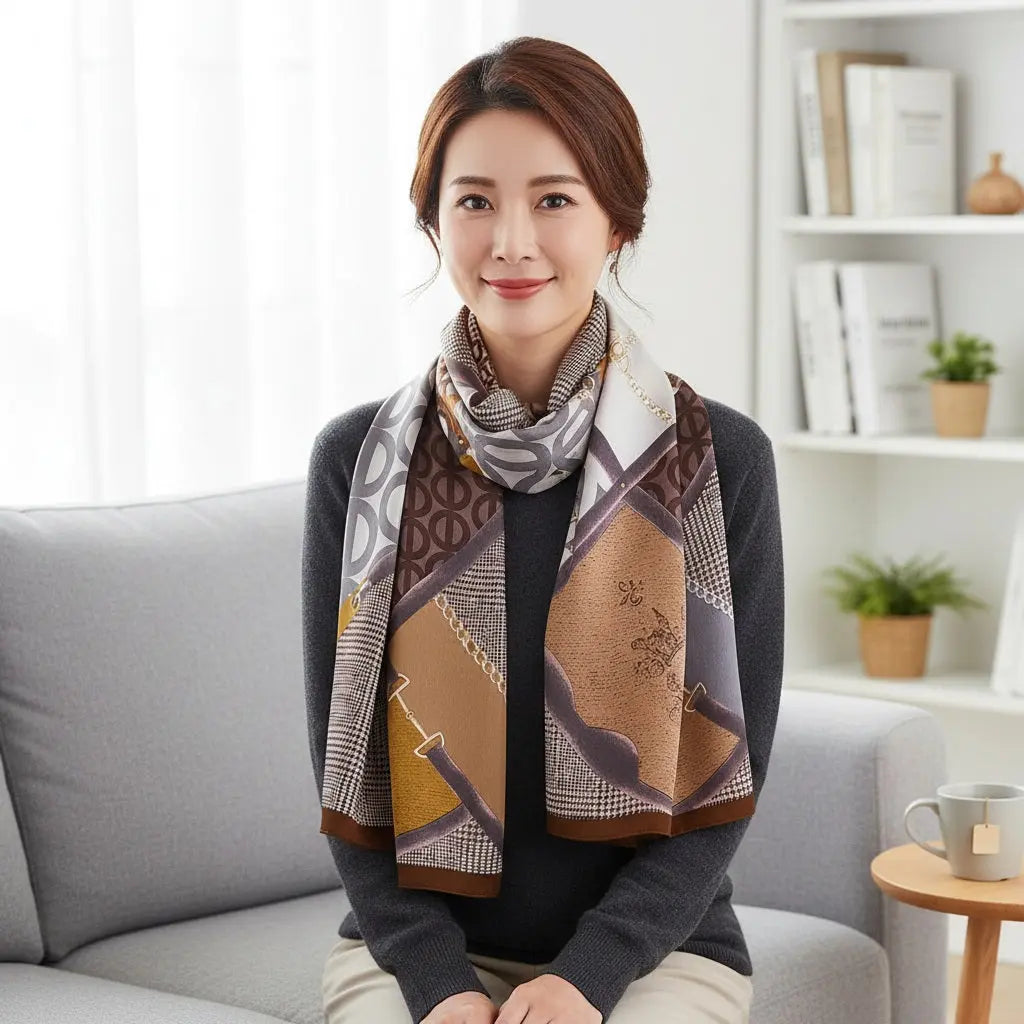 Foulard Soie Femme - ISABEL - Coeur de Foulard