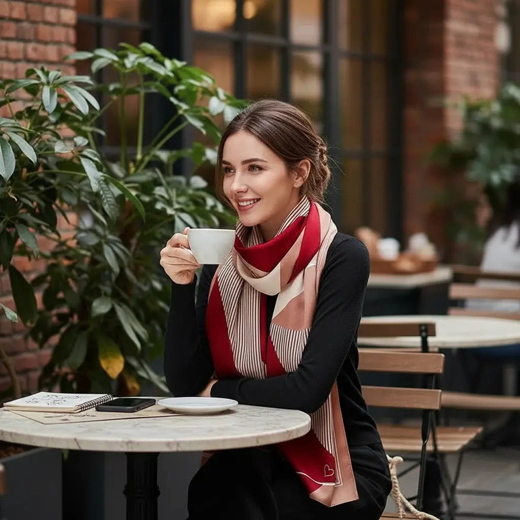 Foulard Soie Femme - JIMENA - Coeur de Foulard