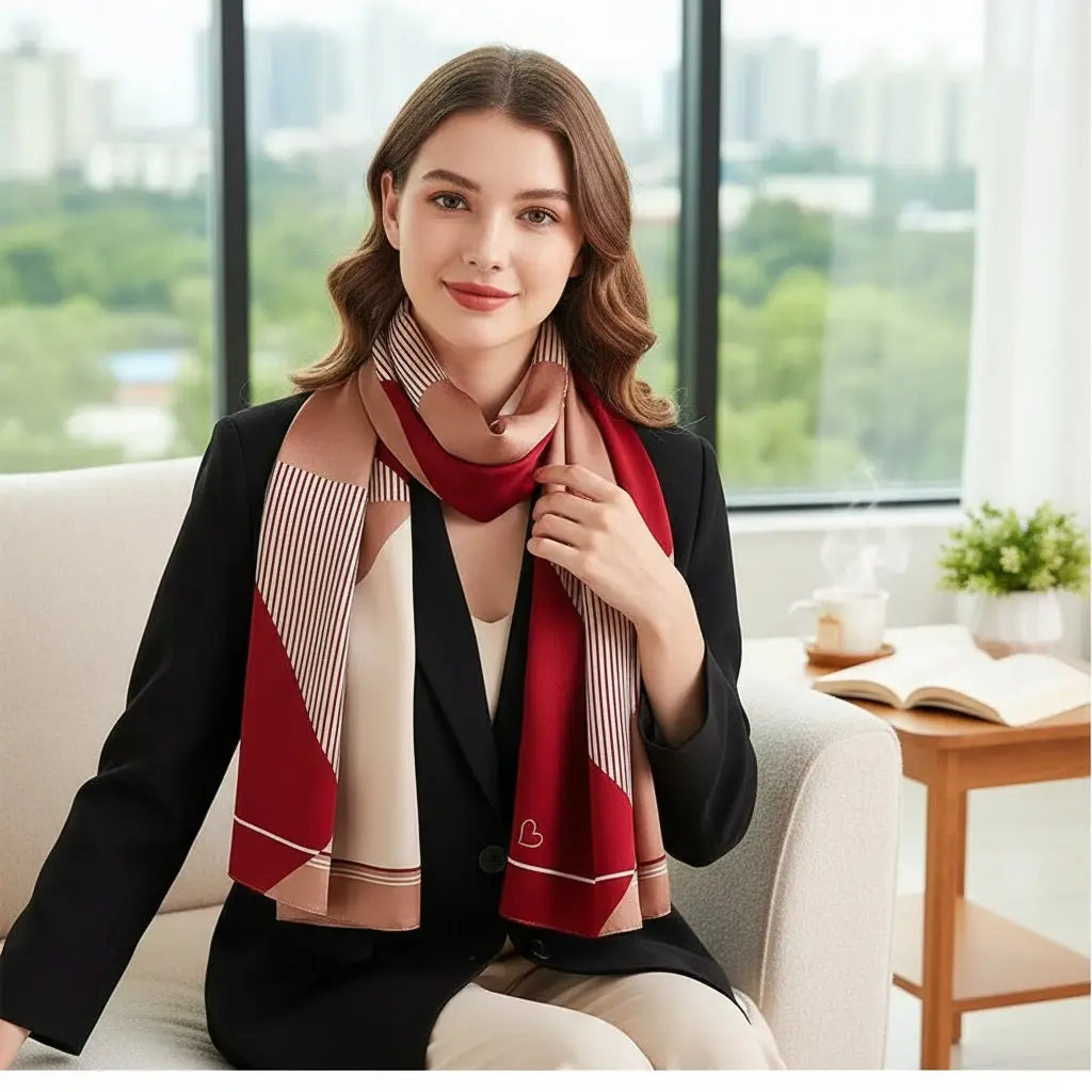 Foulard Soie Femme - JIMENA - Coeur de Foulard
