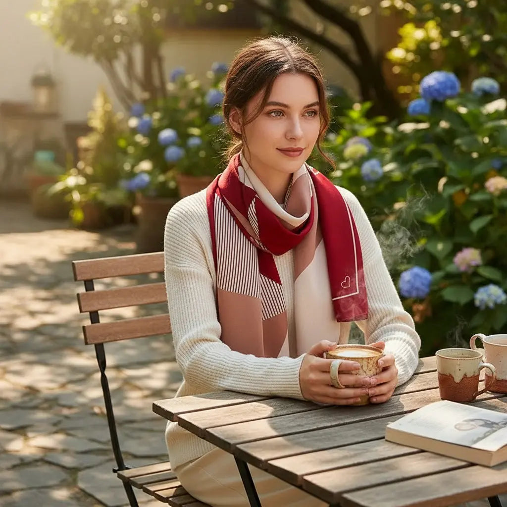 Foulard Soie Femme - JIMENA - Coeur de Foulard