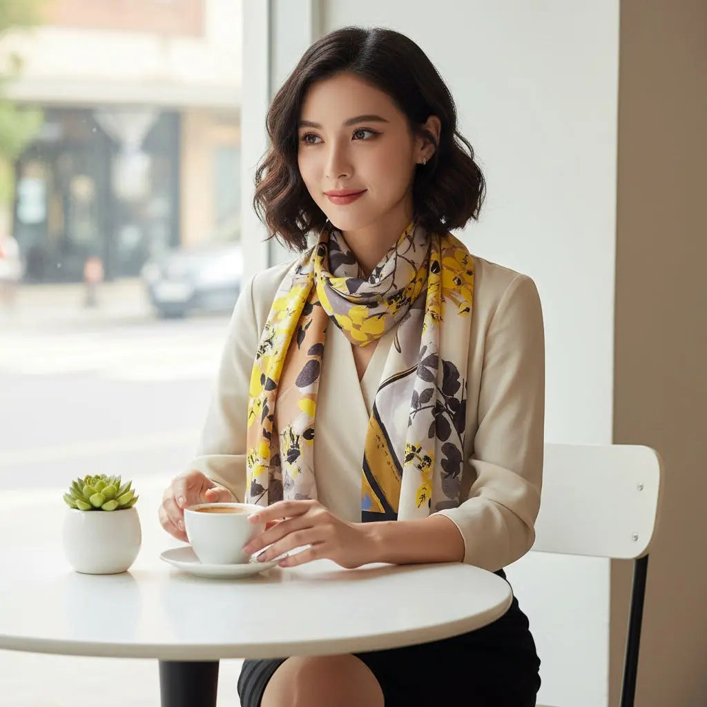 Foulard Soie Femme - MARIA - Coeur de Foulard