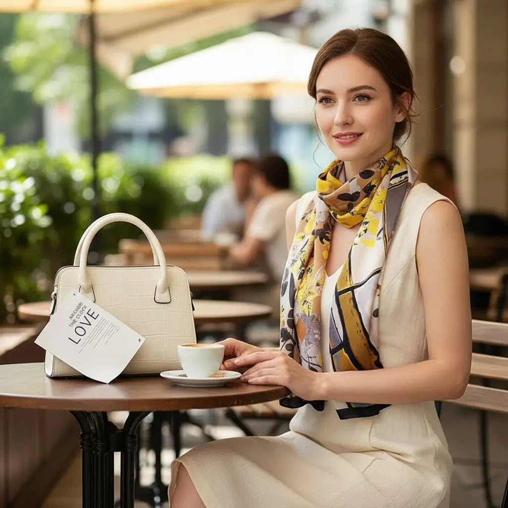 Foulard Soie Femme - MARIA - Coeur de Foulard