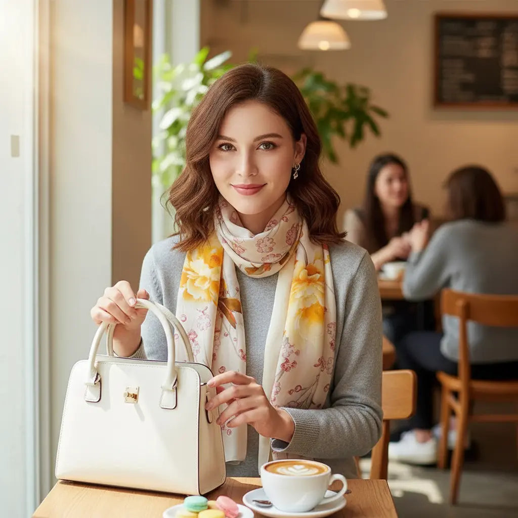 Foulard Soie Femme - MARIANA - Coeur de Foulard