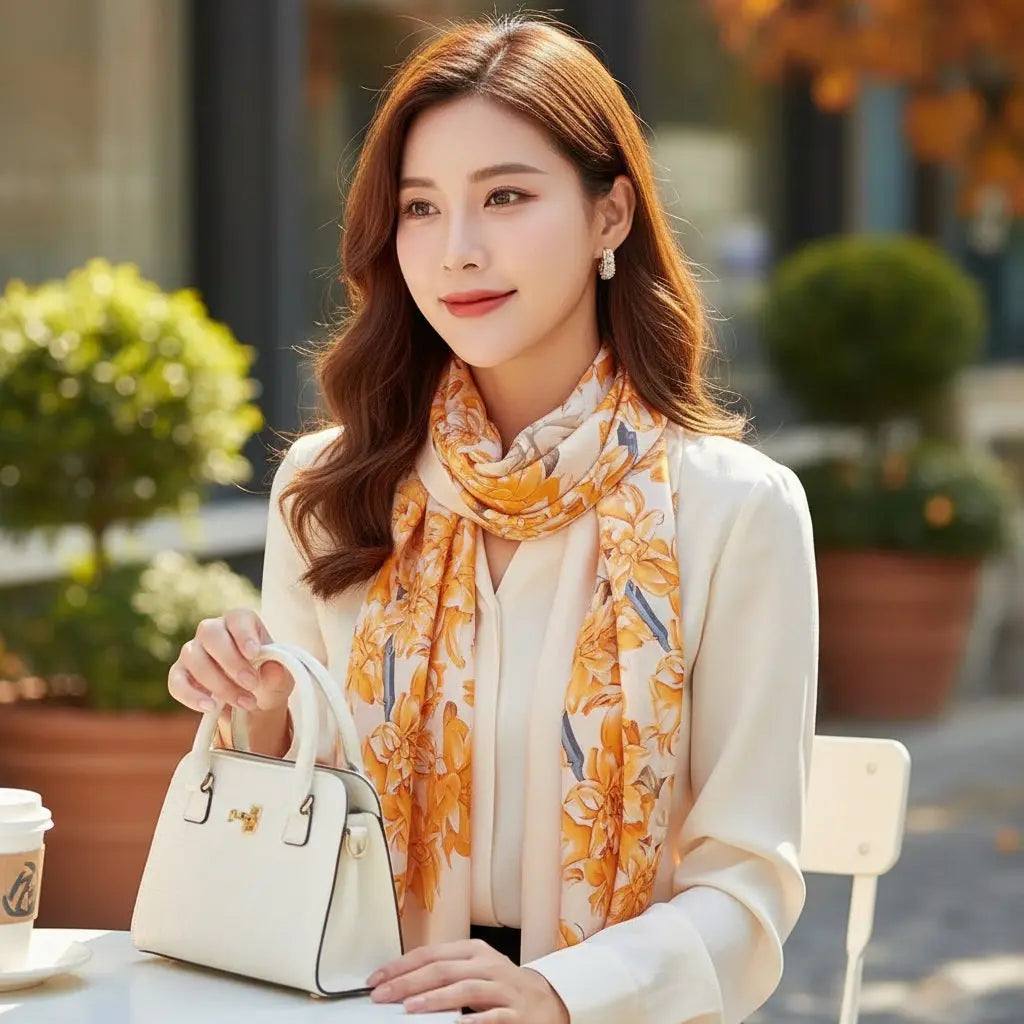 Foulard Soie Femme - MERCEDES - Coeur de Foulard