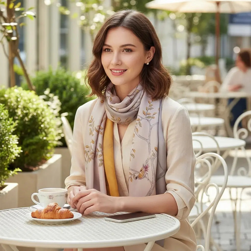 Foulard Soie Femme - MIREYA Coeur de Foulard