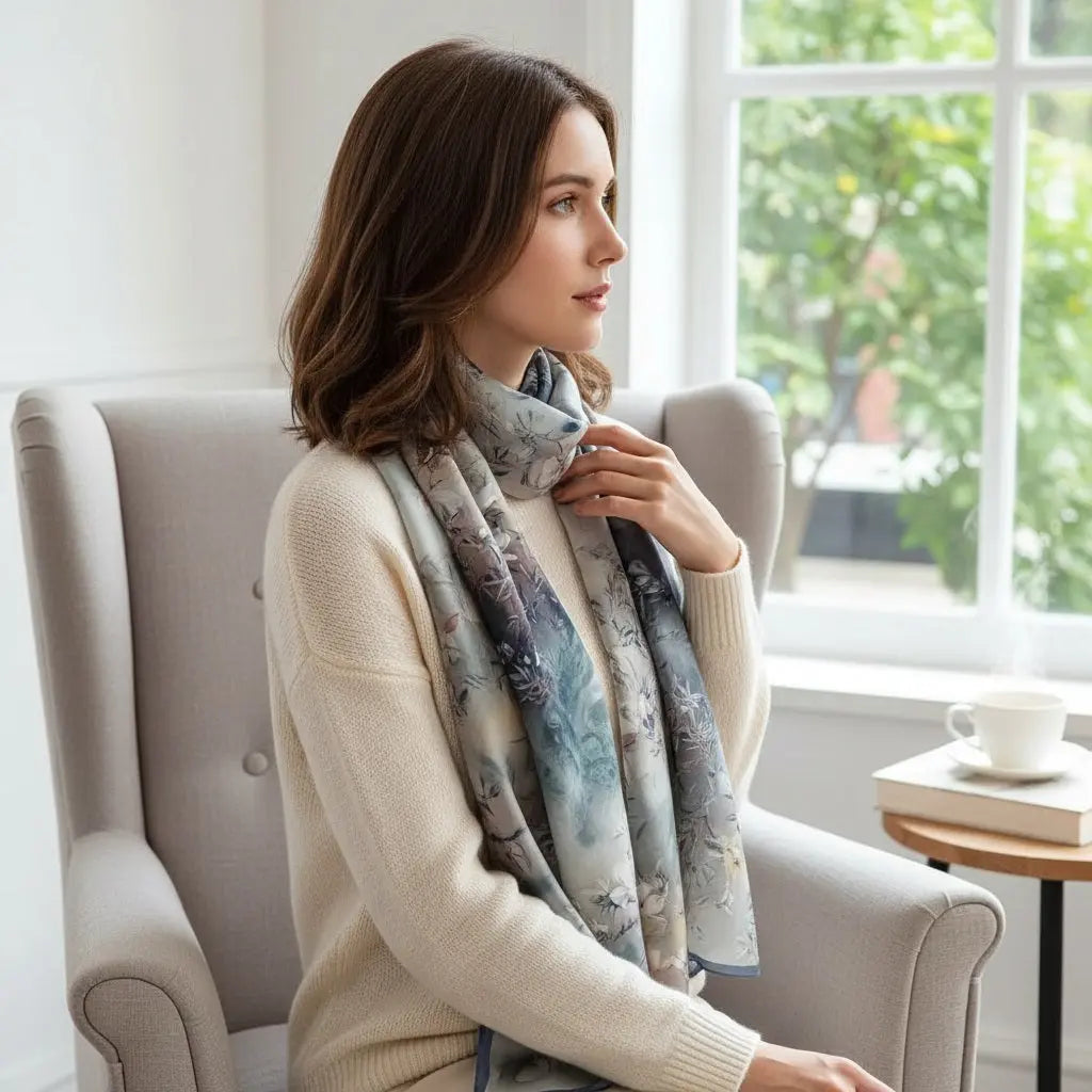 Foulard Soie Femme - NATALIA - Coeur de Foulard