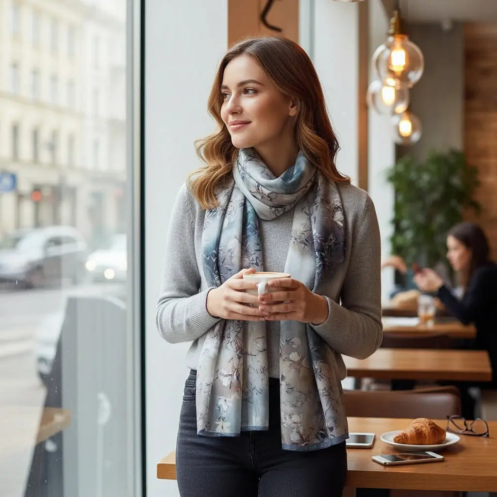 Foulard Soie Femme - NATALIA - Coeur de Foulard