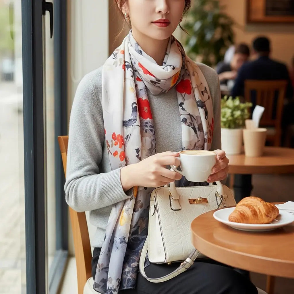 Foulard Soie Femme - NAYELI - Coeur de Foulard
