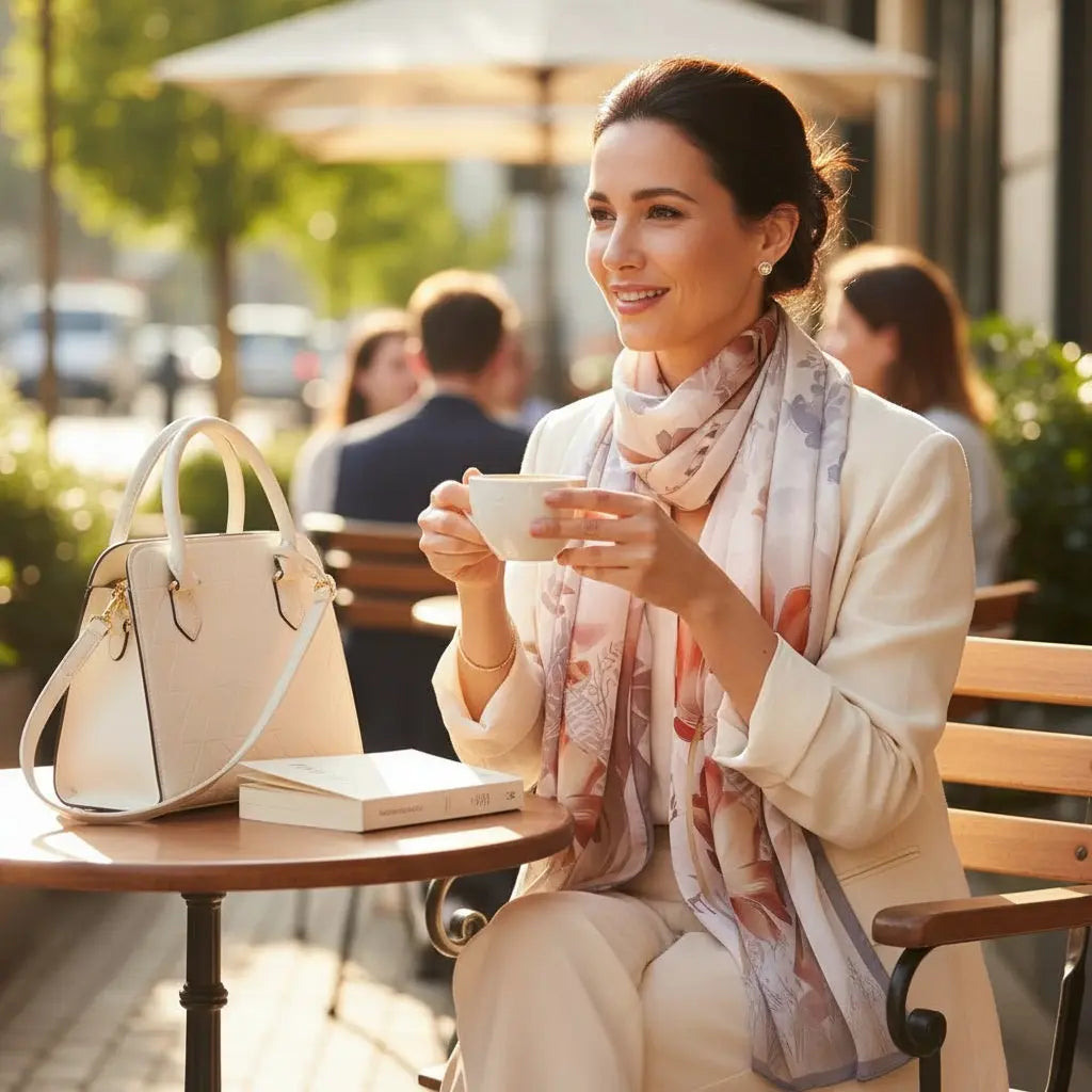 Foulard Soie Femme - NEREA - Coeur de Foulard