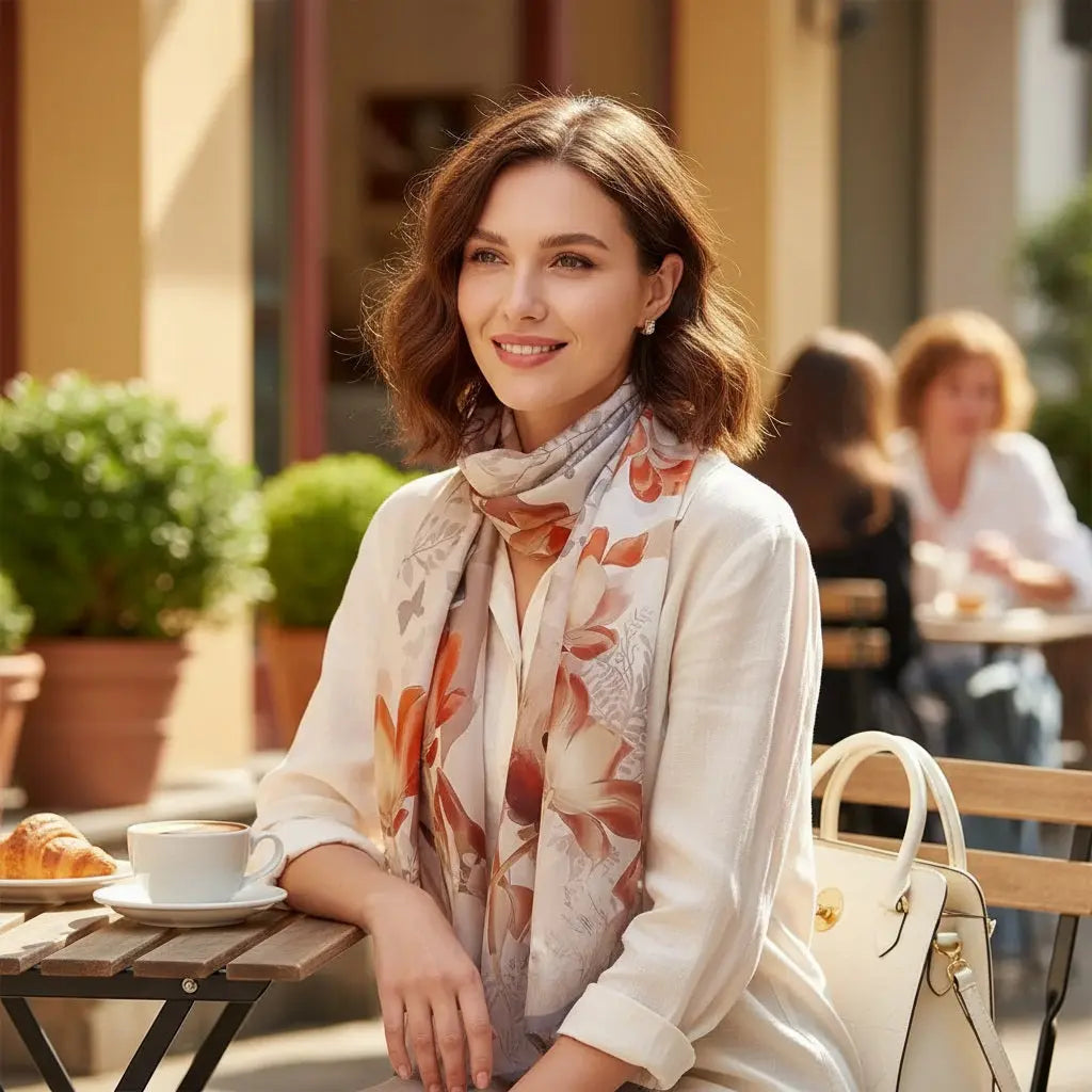 Foulard Soie Femme - NEREA - Coeur de Foulard