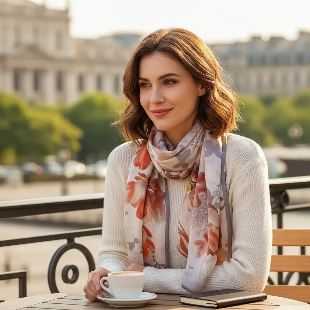 Foulard Soie Femme - NEREA - Coeur de Foulard