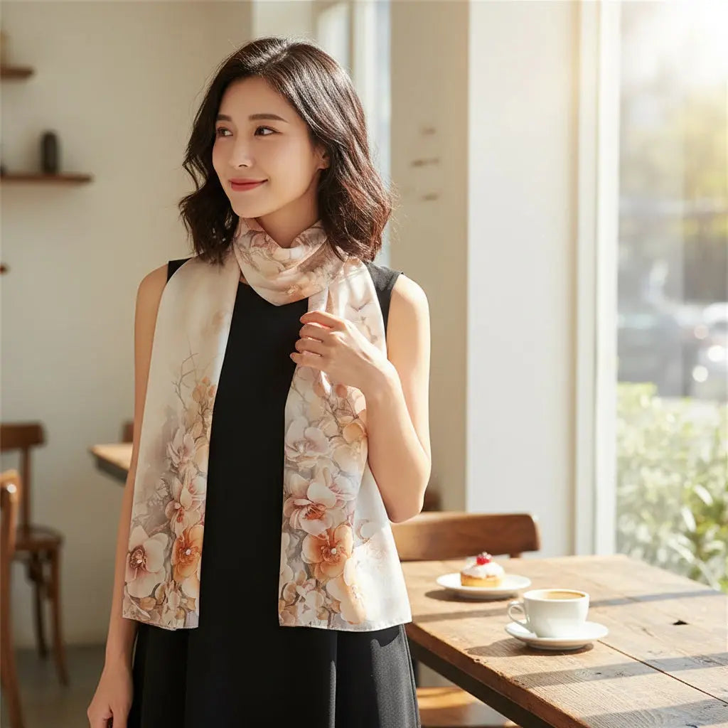 Foulard Soie - HYEBIN Coeur de Foulard