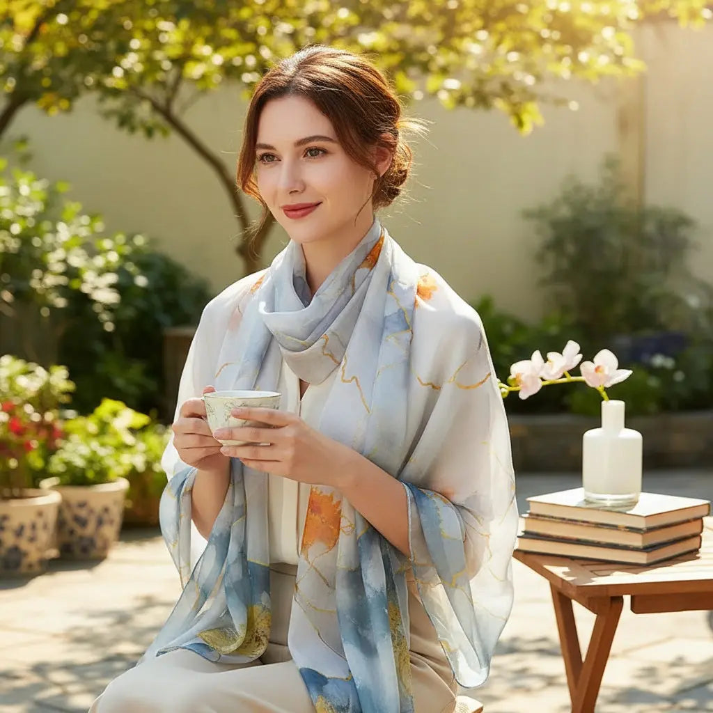 Foulard Soie - KAEDE - Coeur de Foulard