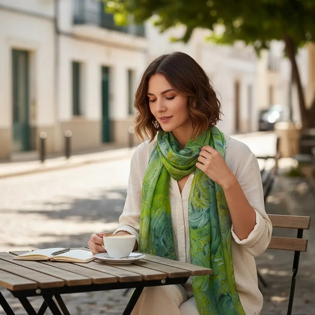 Foulard Soie - MIDORI - Coeur de Foulard