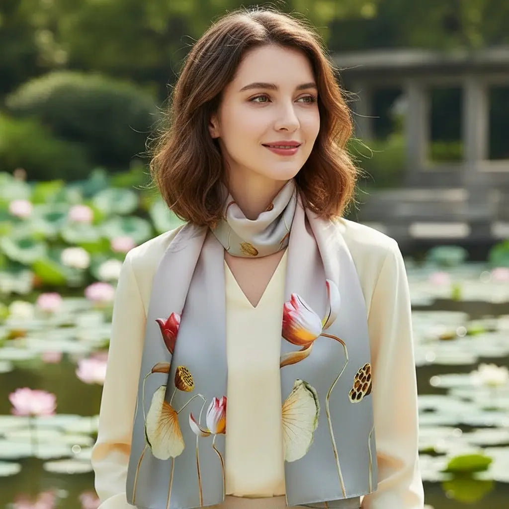 Foulard Soie - SAYAKA - Coeur de Foulard
