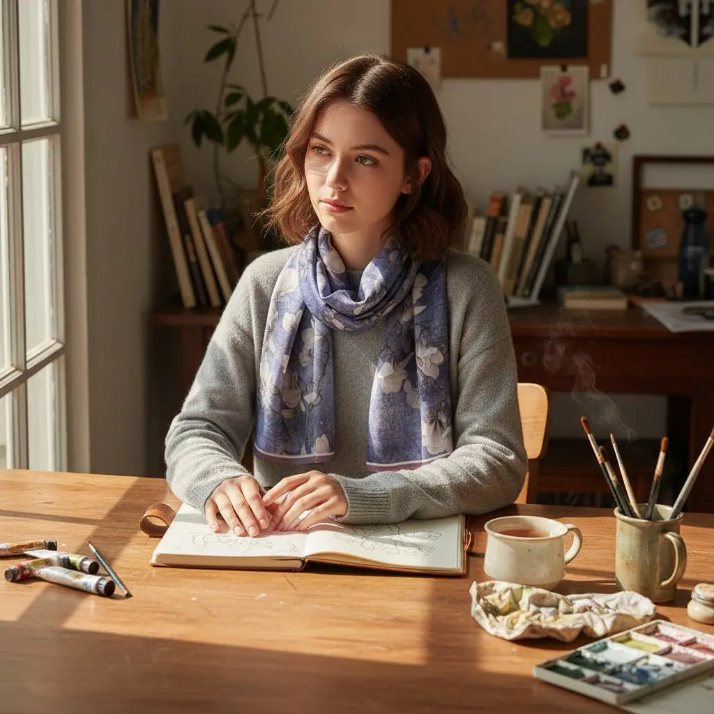 Foulard Soie - SHIZUKA Coeur de Foulard