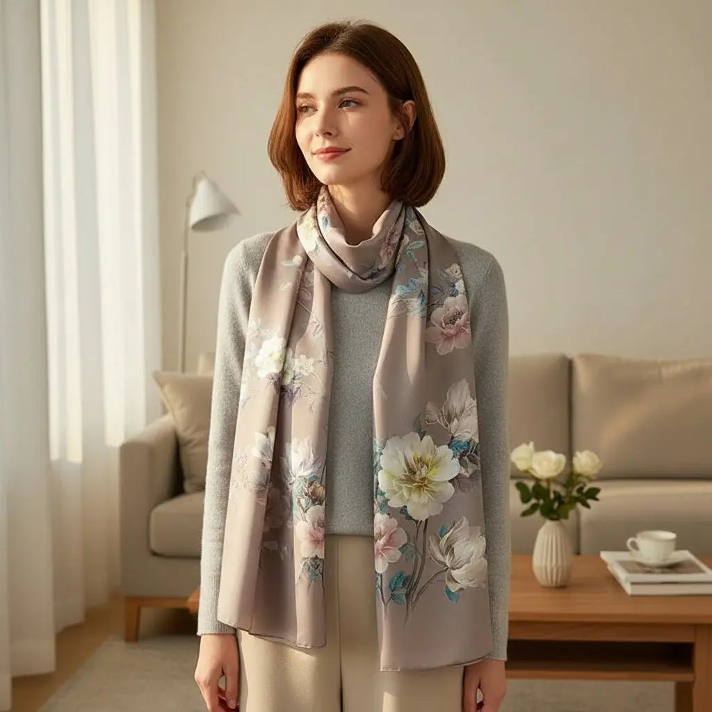 Foulard Soie - YURIKO - Coeur de Foulard