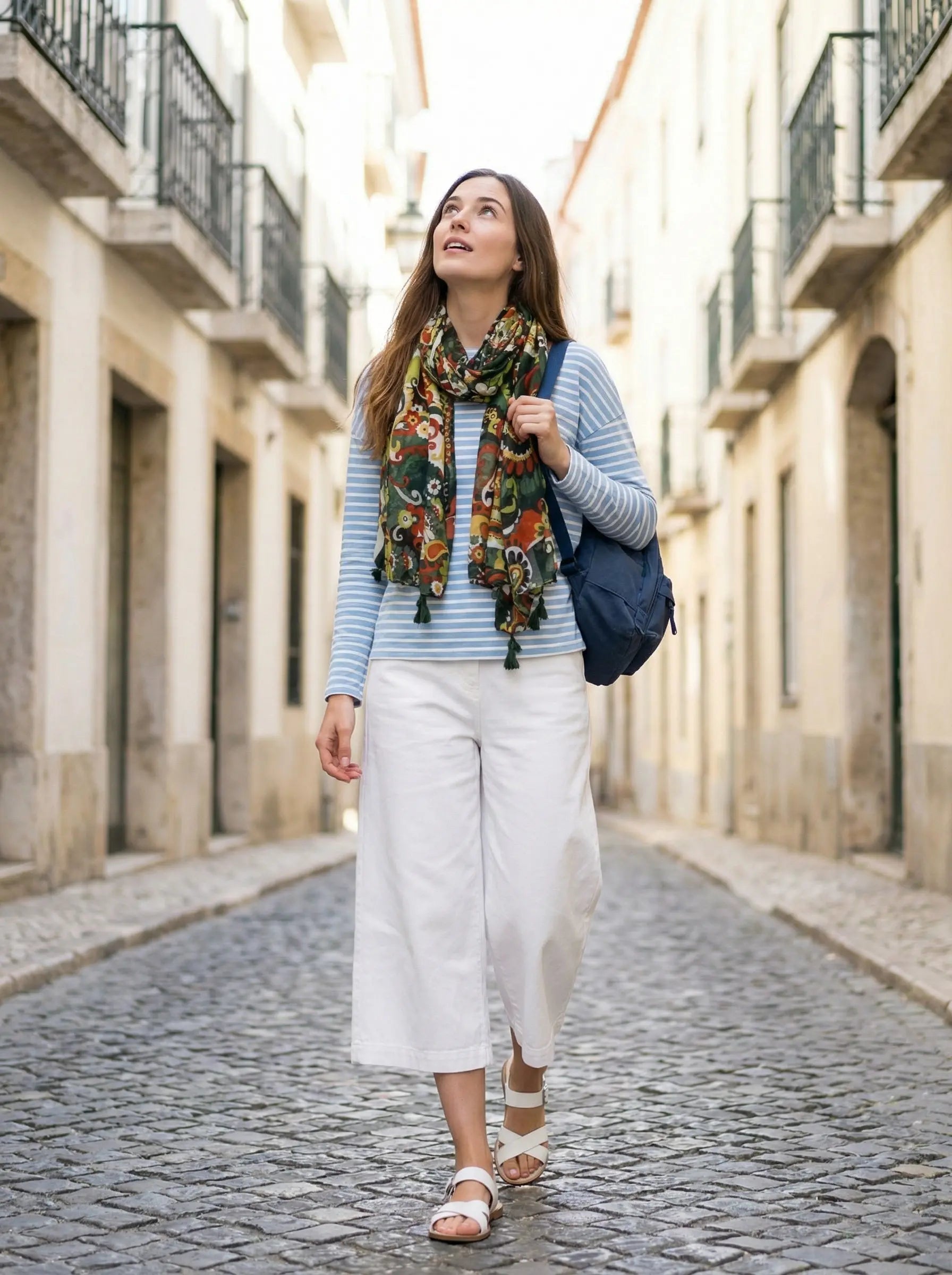 Foulard vert JULIA - Coeur de Foulard