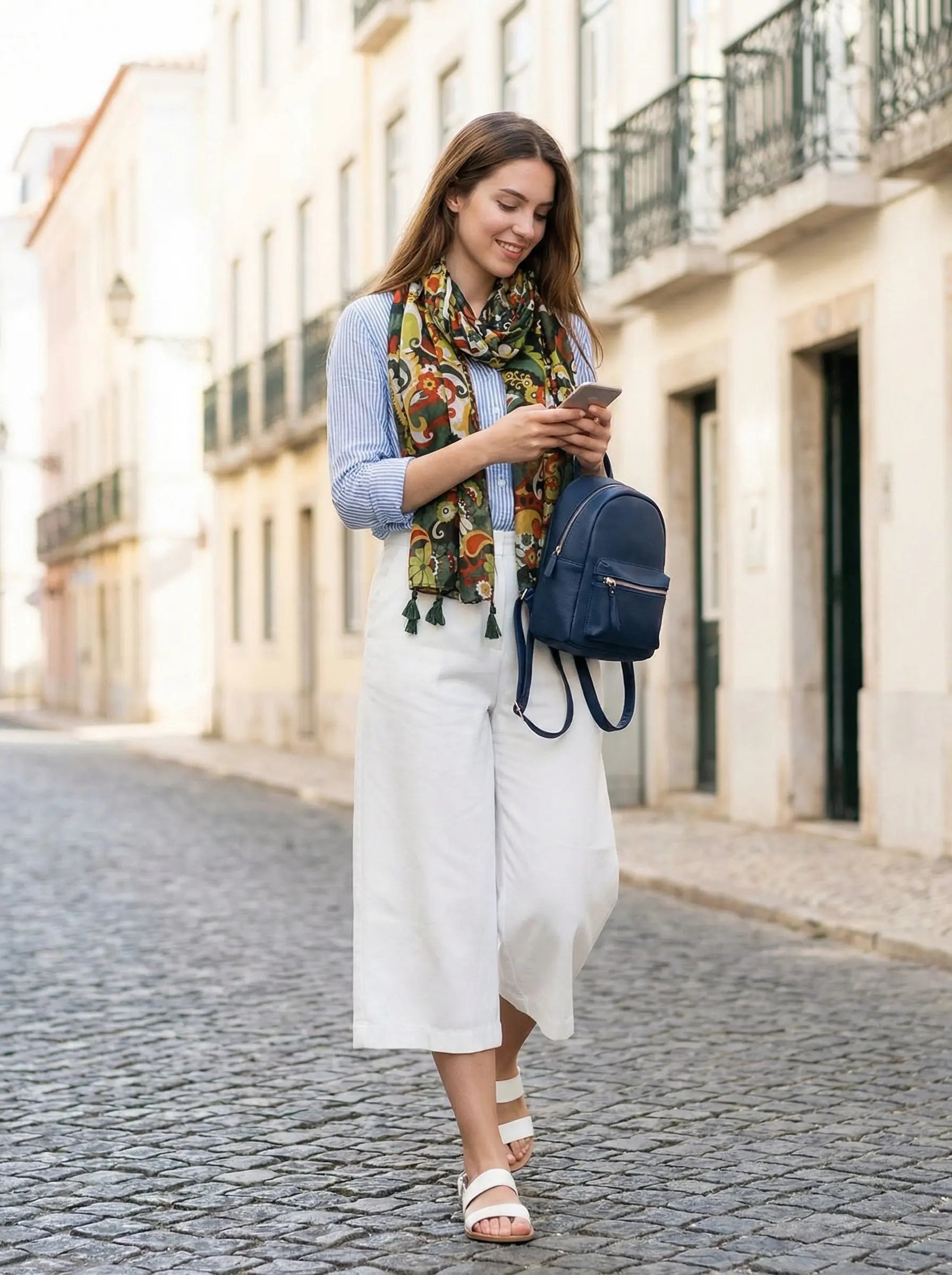 Foulard vert JULIA - Coeur de Foulard
