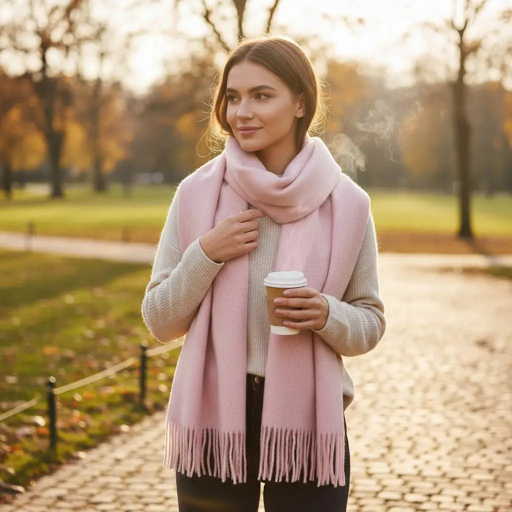 Grande écharpe femme HALLDORA - Coeur de Foulard