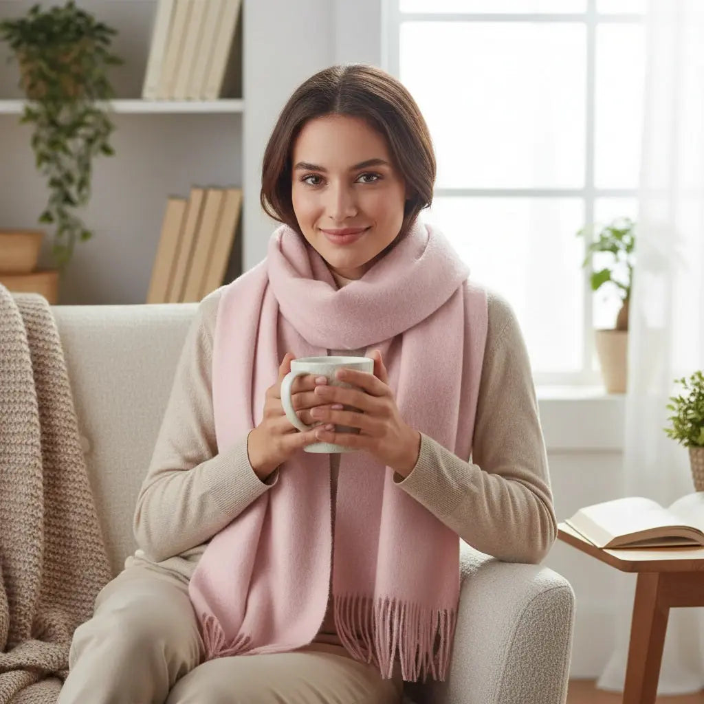 Grande écharpe femme HALLDORA - Coeur de Foulard