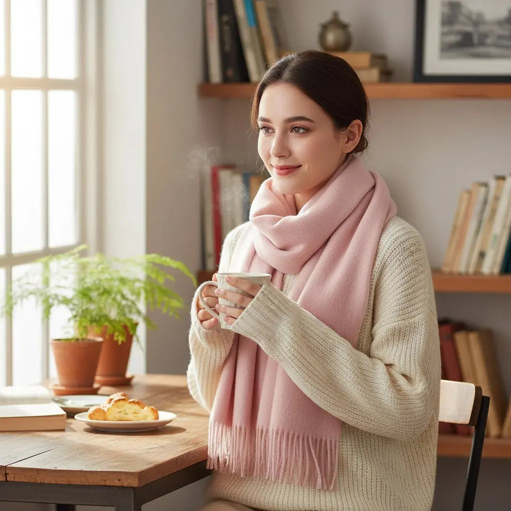 Grande écharpe femme HALLDORA - Coeur de Foulard