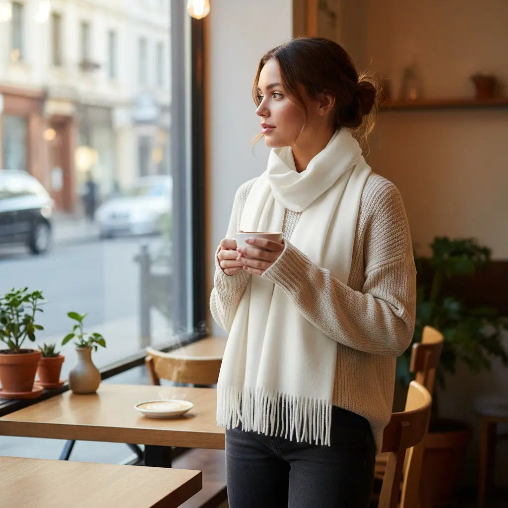 Grande écharpe femme HANNA - Coeur de Foulard