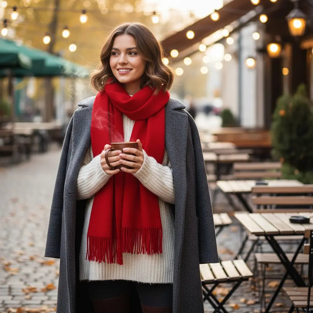 Grande écharpe femme HELGA - Coeur de Foulard