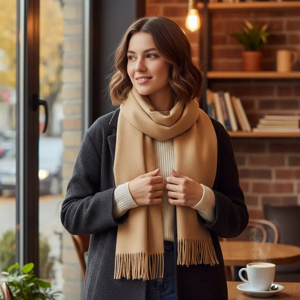 Grande écharpe femme HELMI - Coeur de Foulard