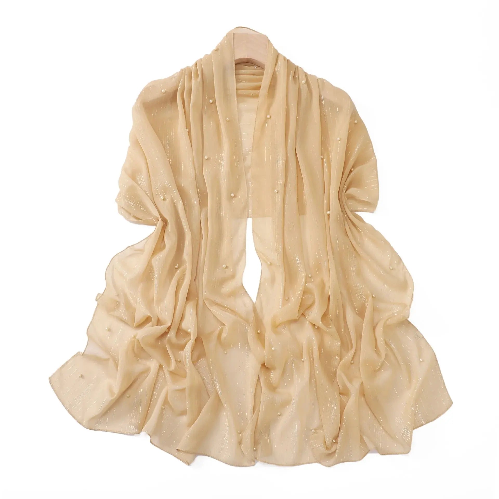 Hijab blanc crème - HABIBA - Coeur de Foulard