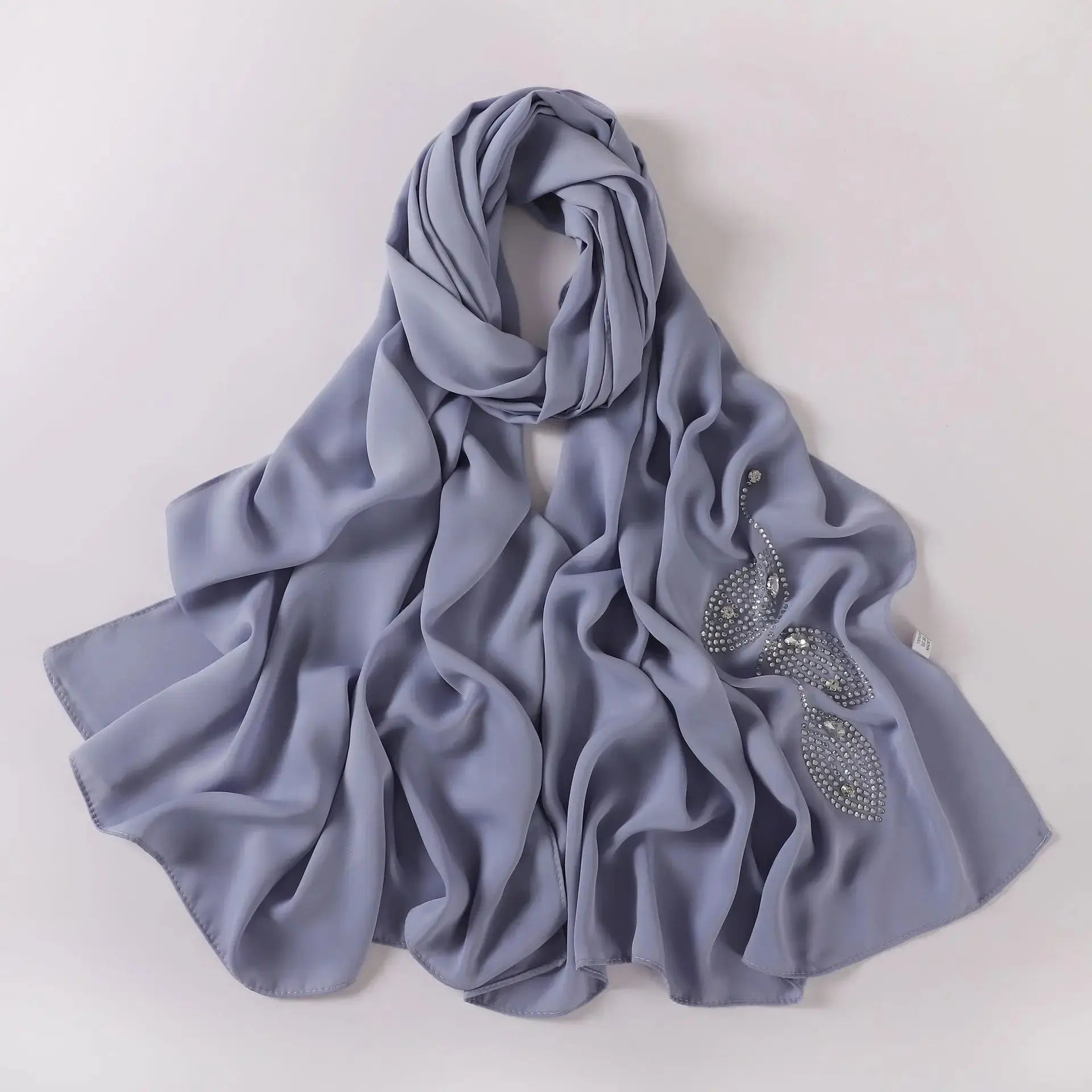 Hijab bleu azur - CHAIMA - Coeur de Foulard