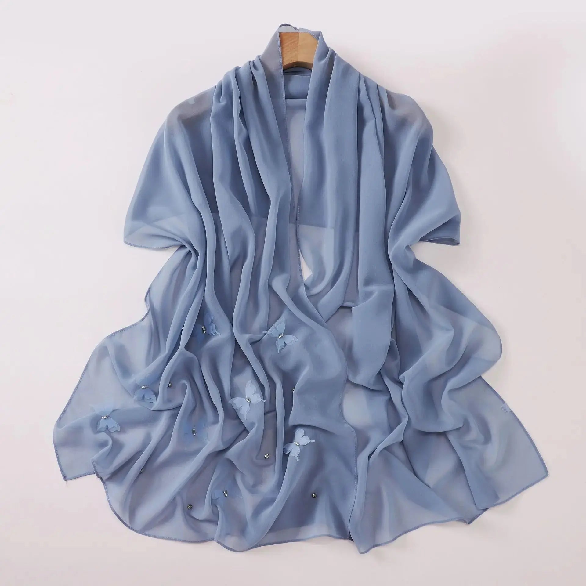 Hijab bleu clair - ASMA - Coeur de Foulard