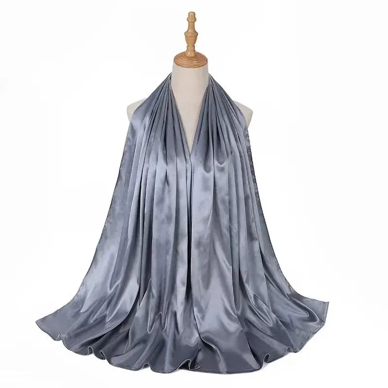 Hijab bleu gris - CHAYMA - Coeur de Foulard