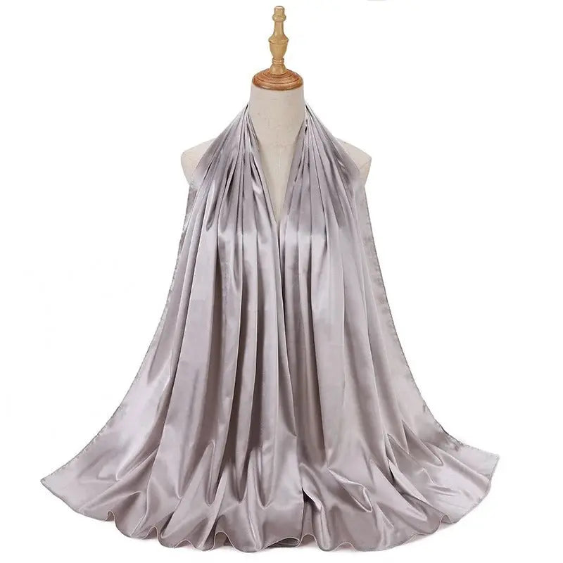 Hijab gris argenté - ESRA - Coeur de Foulard