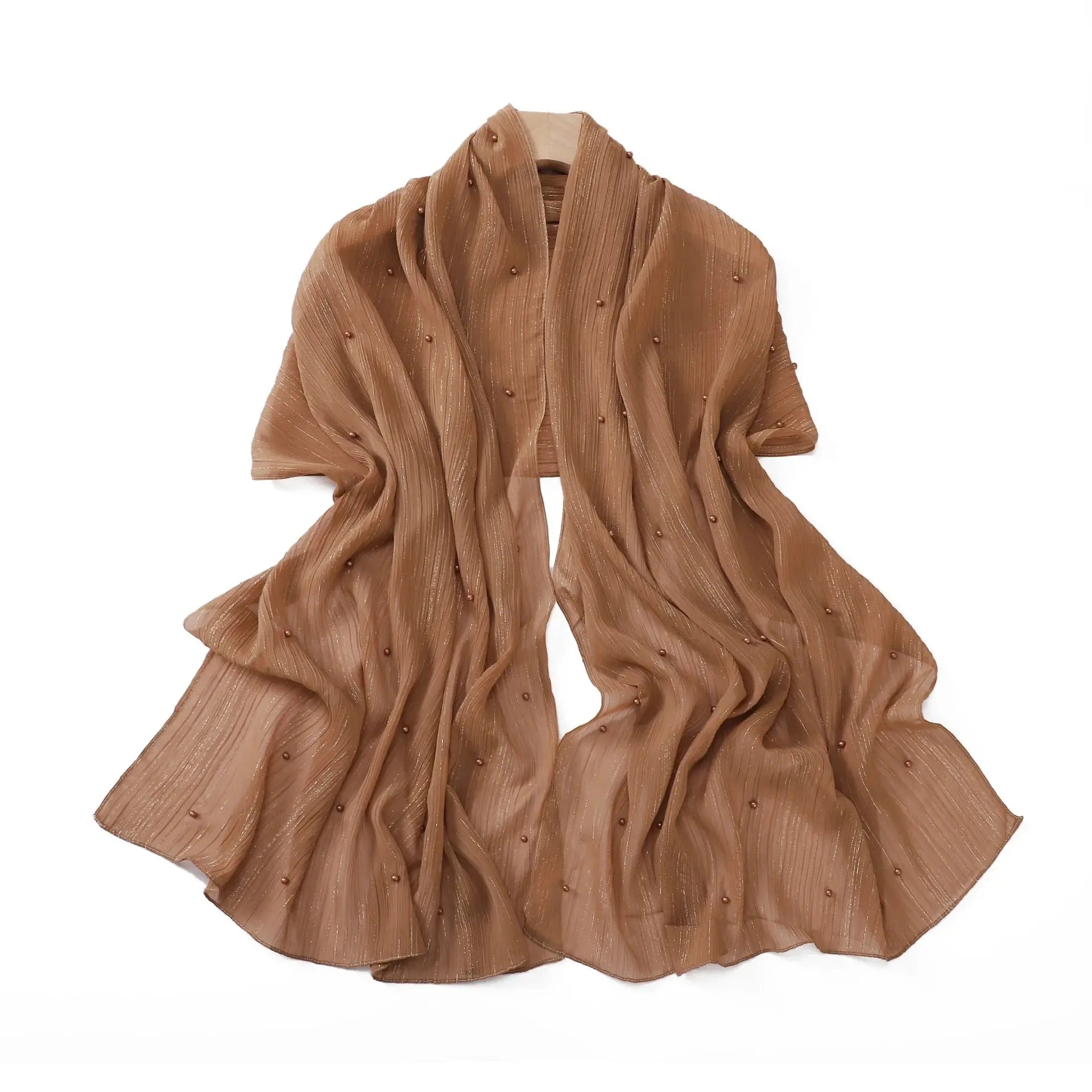 Hijab marron café au lait - HAFSA - Coeur de Foulard